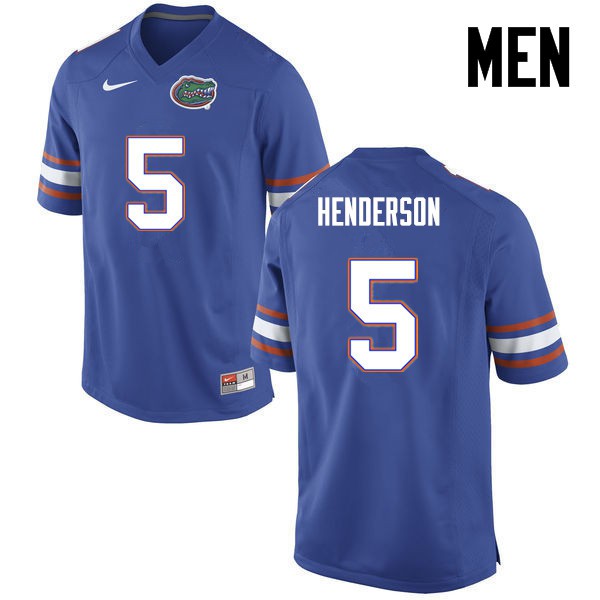 Florida Gators Men #5 CJ Henderson College Football Blue